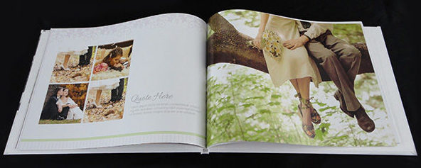 DIY wedding photo book with free wedding album templates