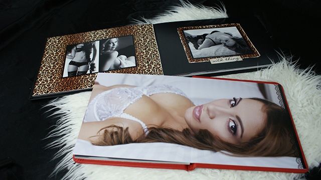 Boudoir photo book for him on Valentines Day