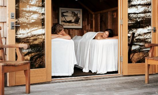 A couple massage is a great way to relax after planning your wedding