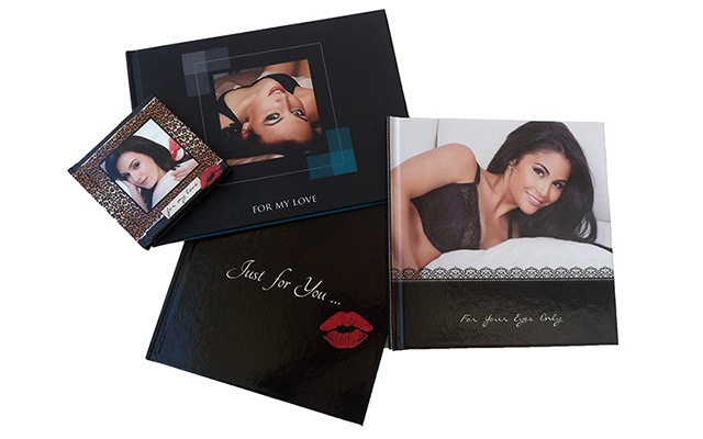 Boudoir book with image wrap cover.