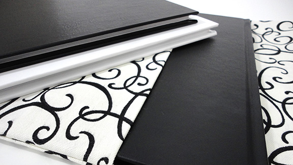 lay flat book with bonded leather cover