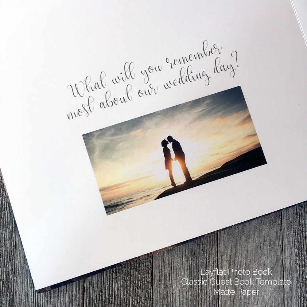 Layflat photo book for your wedding guest book.