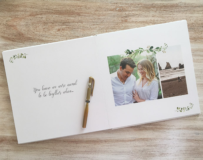 Layflat guest book for weddings