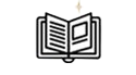 Icon of an open book with visible pages, symbolizing reading or storytelling.